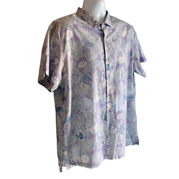 Tori Richard Mens Short Sleeve Button Down Cotton Shirt XL - Picture 4 of 11